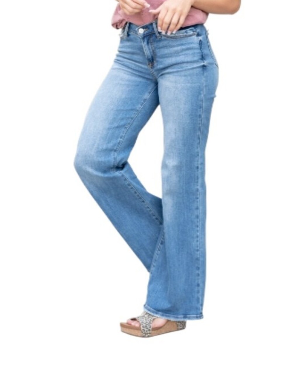 Risen Straight Leg High-Rise Denim Jeans-NWT